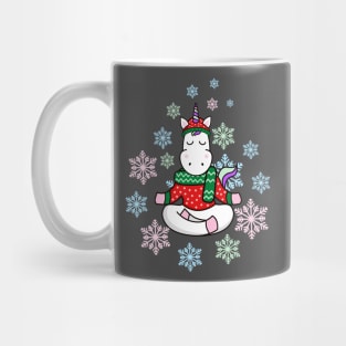 Unicorn christmas yoga Mug